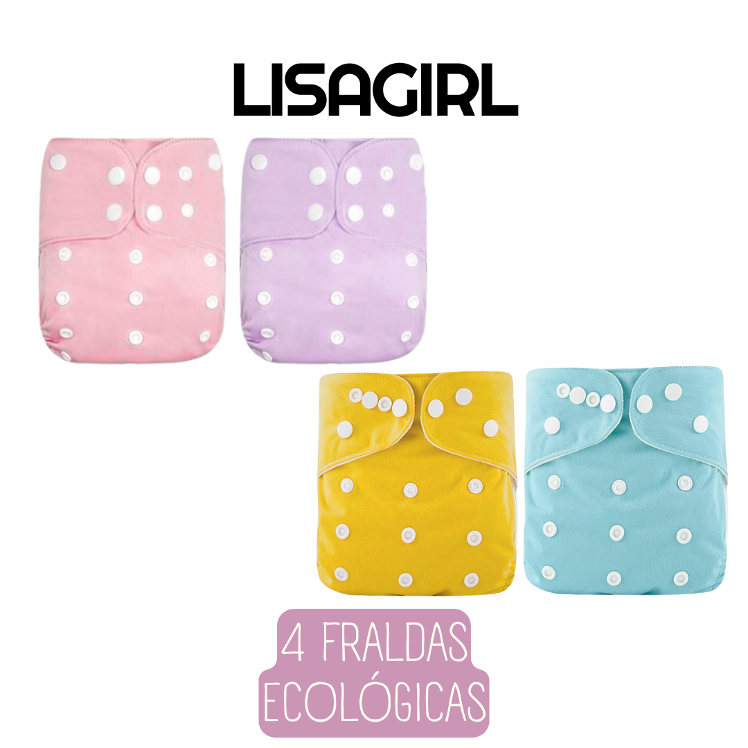 Kit 4 Fraldas Ecológicas Pequibaby