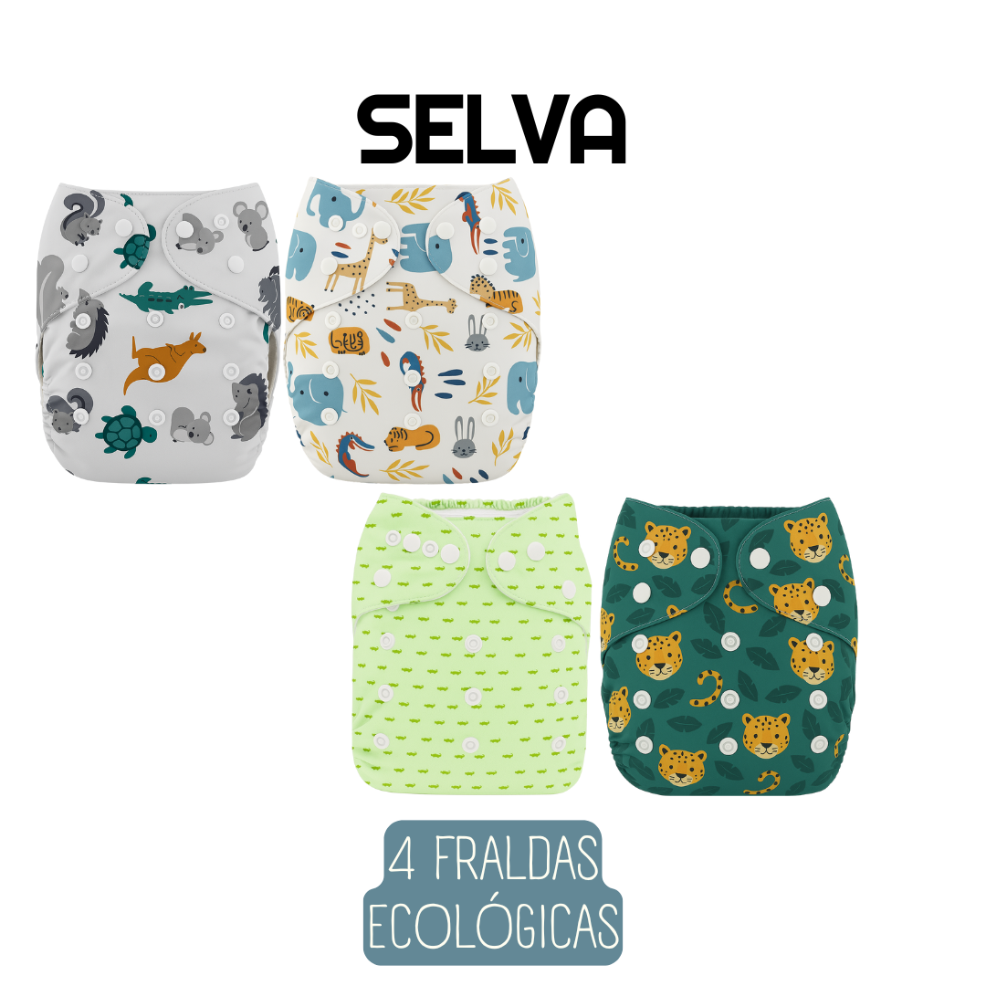 Kit 4 Fraldas Ecológicas Pequibaby