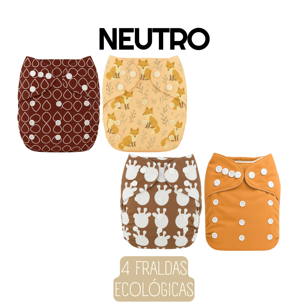 Kit 4 Fraldas Ecológicas Pequibaby