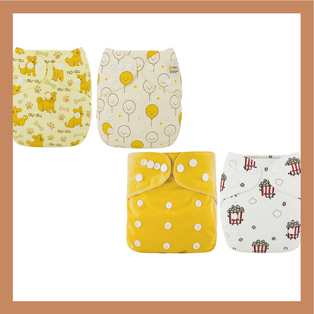Kit 4 Fraldas Ecológicas Pequibaby